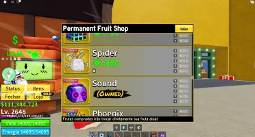Conta Blox Fruits mais de 20k de robux gastos