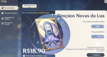 GENSHIN IMPACT - AR 21 - DILUC - BENCAO NOVAS DA LUZ 26 DIAS