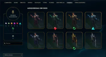 Platina 4 com 35 Champs e 7 Skins
