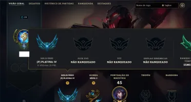 Platina 4 com 35 Champs e 7 Skins