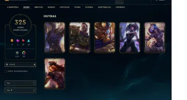CONTA COM 325 SKINS E QUASE TODOS CHAMPS