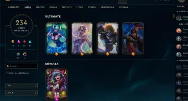 CONTA LOL LVL 122 234 SKINS