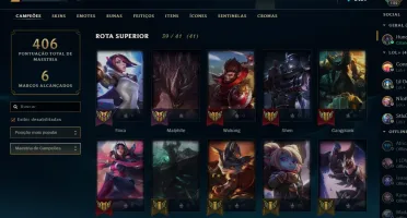 CONTA LOL LVL 122 234 SKINS