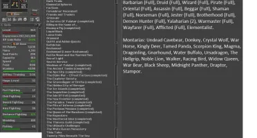 KINA 391 + RP 363 (CHAR LOVE) + SORC 237 MUNDO PVP (NEUTRAL)