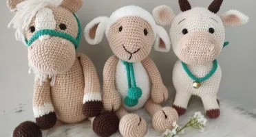 Trio Fazendinha Amigurumi