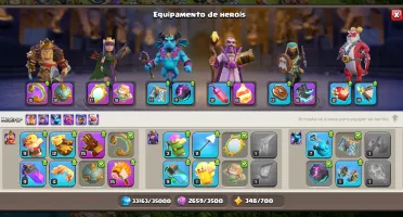 Duas Conta de clash of clans cv17 e CV 15