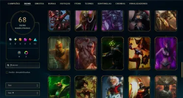 Platina 3 com 90 Champs e 68 Skins