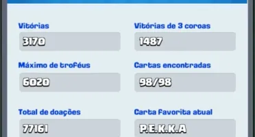Conta Clash Royale nivel 13 com mais de 1 Milhão em Ouro