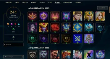 Conta League of Legends/ Platina com muitas skins!