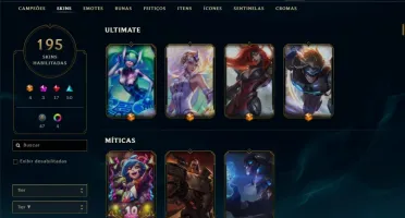 Conta League of Legends/ Platina com muitas skins!