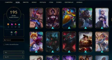 Conta League of Legends/ Platina com muitas skins!