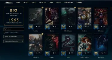 Conta League of Legends/ Platina com muitas skins!