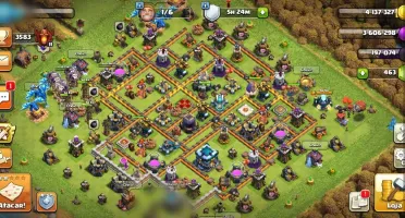 CLASH OF CLANS CV13. CAMPEÃ FULL, TROPAS FULL