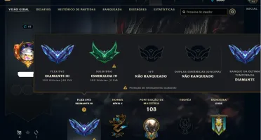 Unranked com 50 Champs e 19 Skins +2 Fragmentos