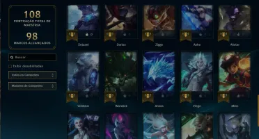 Unranked com 50 Champs e 19 Skins +2 Fragmentos