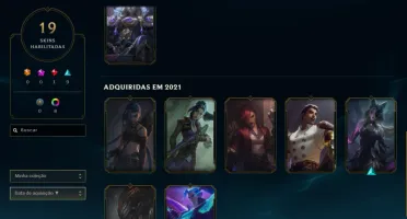 Unranked com 50 Champs e 19 Skins +2 Fragmentos