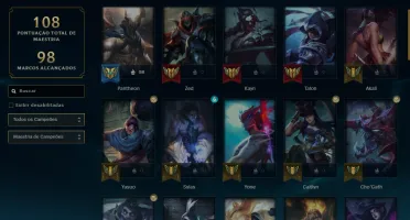 Unranked com 50 Champs e 19 Skins +2 Fragmentos