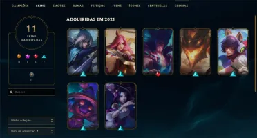 Conta platina 1 com 49 PDL, 11 skins e 42 champs