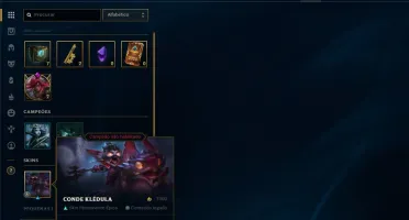 Conta platina 1 com 49 PDL, 11 skins e 42 champs