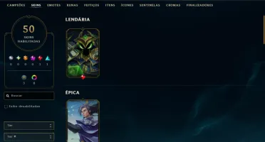 [Entrega Automática] Lol Prata, 50 Skin, SkinLendária,45K Ea
