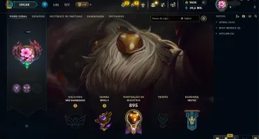 Conta League of Legends, ex mestre (2021), 252 skin+2635 RP