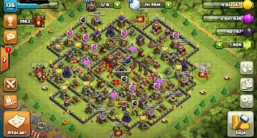 Conta 2em1 CV10 Clash of clans + Clash Royale barato