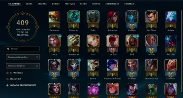vendo conta ouro 3 com borda ouro 1 69 skins e 119 chaps