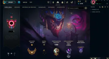 Conta LoL Gold 4 muitas skins