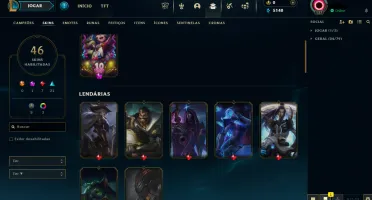 Conta LoL Gold 4 muitas skins