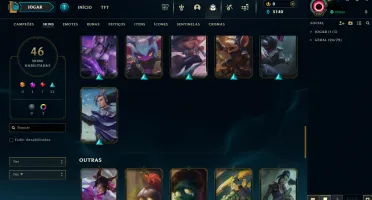 Conta LoL Gold 4 muitas skins