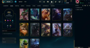 Conta LoL Gold 4 muitas skins