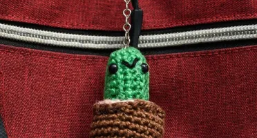 Chaveiro Cactus em amigurumi