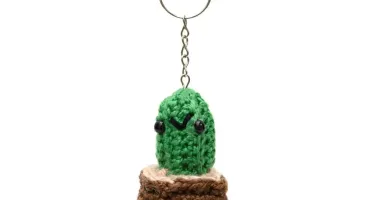 Chaveiro Cactus em amigurumi