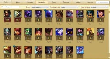 CONTA LEAGUE OF LEGENDS BR- 3 SKINS - 28 CHAMPS - UNRANKED