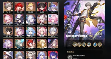 Conta End Game Honkai /Todos os Boneco Colab com Cone