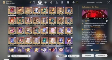 Conta End Game Honkai /Todos os Boneco Colab com Cone