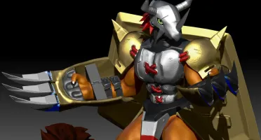 Tai And Wargreymon Stl 3D
