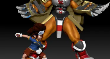 Tai And Wargreymon Stl 3D