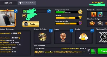 Conta 8 Ball Pool Barata Antiga