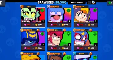 (Conta com Willow nova lenda) 18 Brawlers