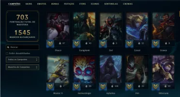 CONTA LOL - LVL 472 - 175 Champions - 153Skins - FULL ACESSO
