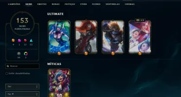 CONTA LOL - LVL 472 - 175 Champions - 153Skins - FULL ACESSO