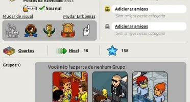 CONTA HABBO DE 2008 , EMBLEMAS RAROS + QUARTO MONTADO
