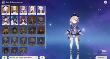 Conta Genshim Impact ar10 Qiqi + Jean + Razor c1