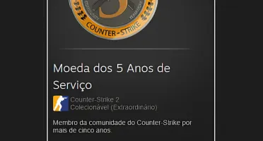 Conta Steam Antiga Medalha 5 Anos CS - PREÇO IMPERDÍVEL!!!