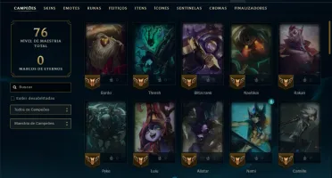 Prata 1 com 60 Champs e 46 Skins ( MAIN SUP )