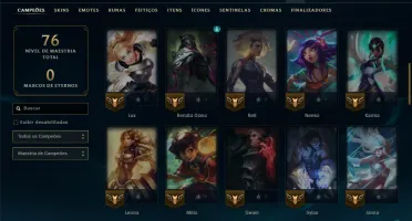 Prata 1 com 60 Champs e 46 Skins ( MAIN SUP )