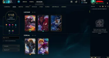 LOL SEASON 3+ TODOS OS CHAMPS +110 SKINS | R$2265.39 GASTOS