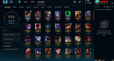 LOL SEASON 3+ TODOS OS CHAMPS +110 SKINS | R$2265.39 GASTOS