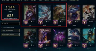 [Conta Mono Sup] Main Sup Maestria Lulu/janna/teemo 500 Skin